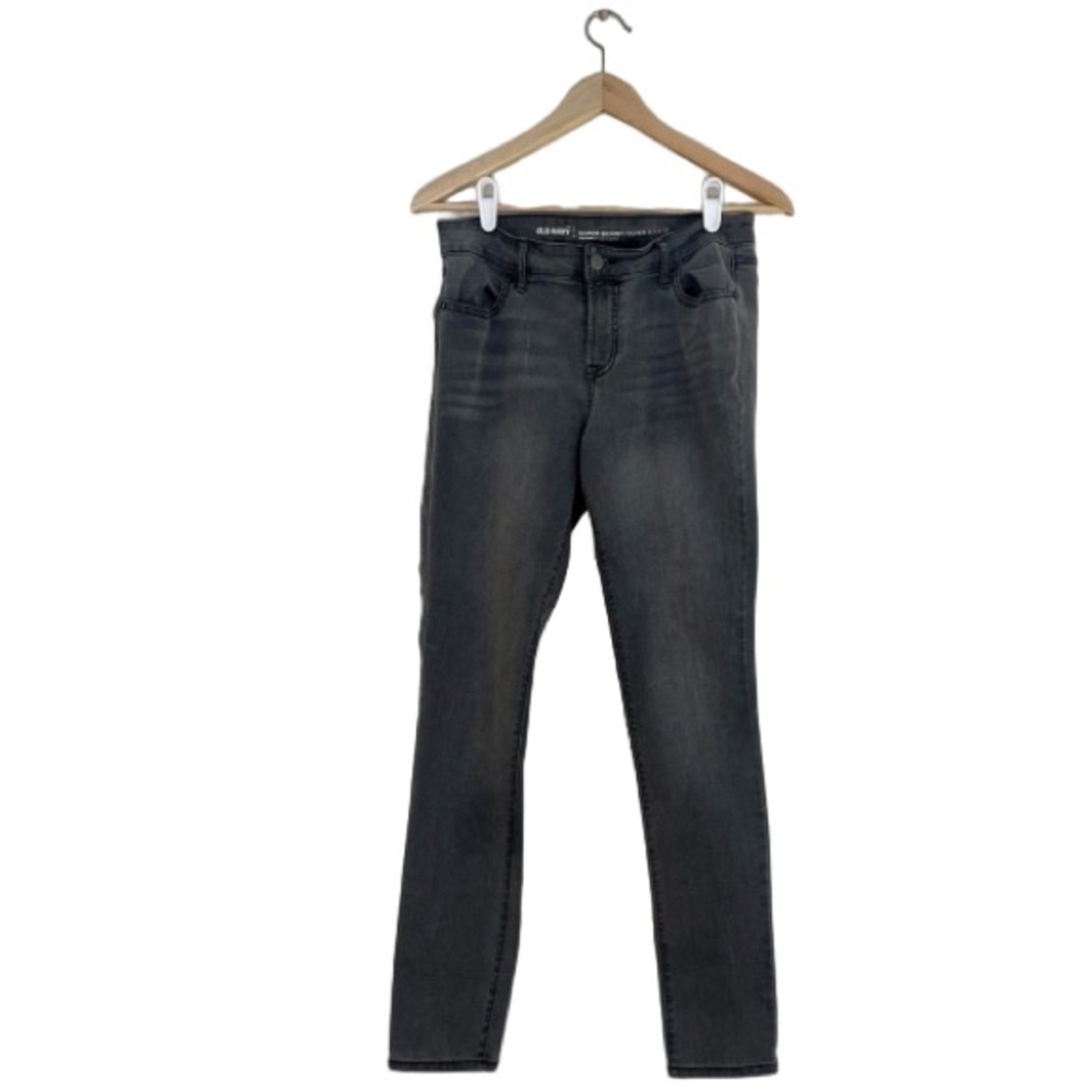 Old Navy Super Skinny mid-rise gray jeans size 6
